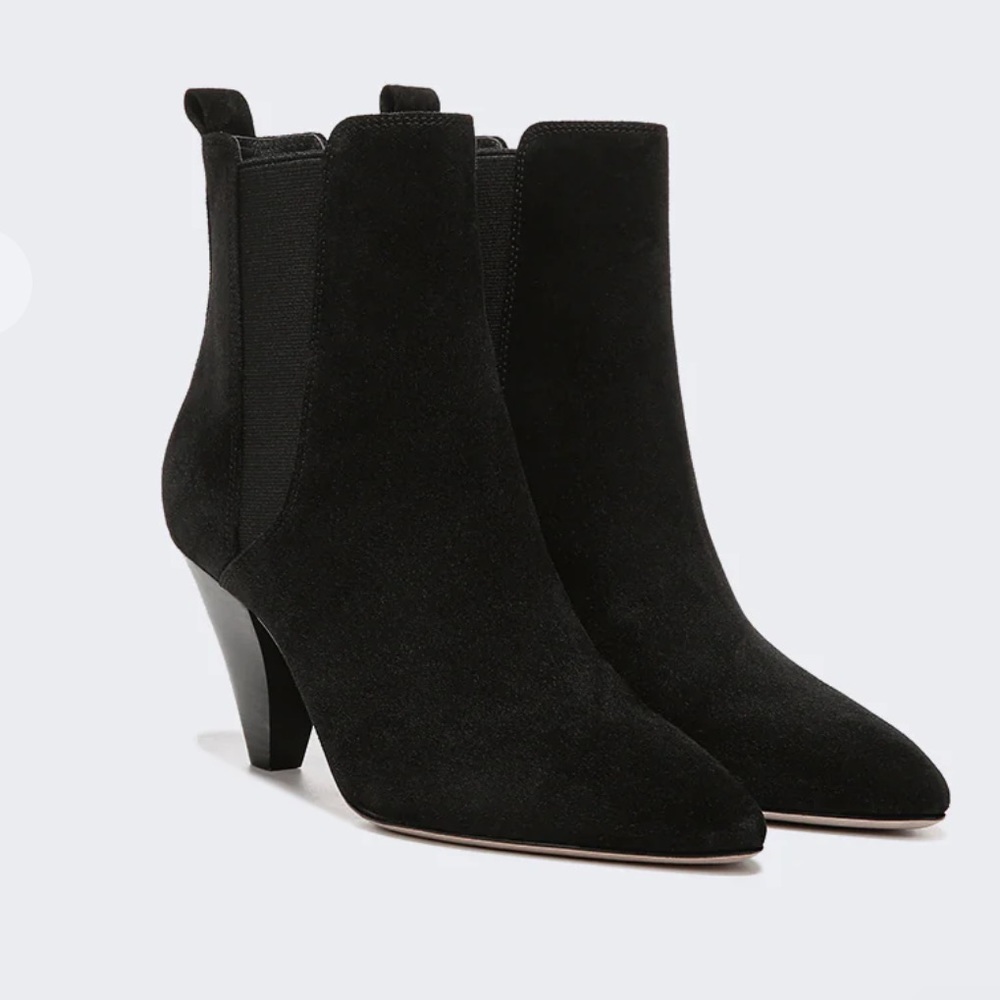 Veronica Bears suede booties black heel size US 8.5 / EU 38.5 worn once